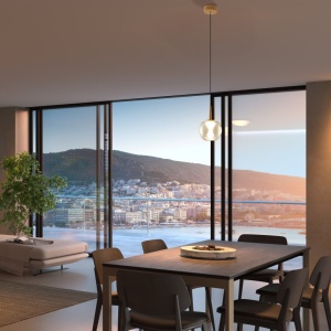 Pendul LED design decorativ ANDROMEDA auriu/bronz - Img 3