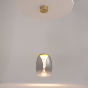 Pendul LED design decorativ Splash auriu/gri 145092 universul-luminii.ro