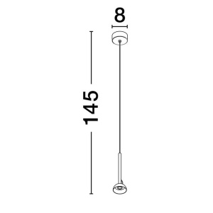 Pendul LED design minimalist IRMOS negru - Img 3