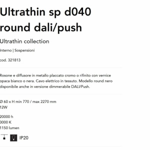 Pendul LED design minimalist modern Ultrathin sp d040 round dali/push - Img 3