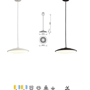 Pendul LED design minimalist SLIM 16W 3000k - Img 3