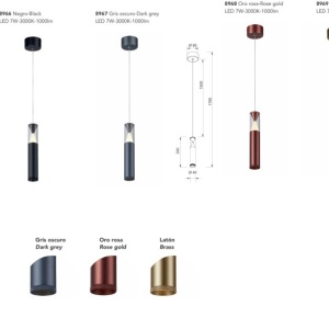 Pendul LED design minimalist SPARK negru MA-8966 171952 universul-luminii.ro
