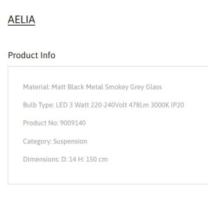 Pendul LED design modern AELIA 152262 universul-luminii.ro