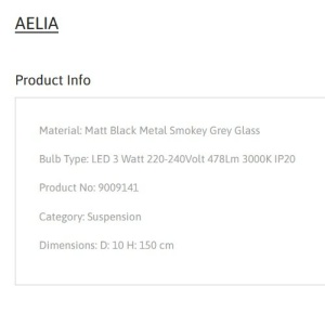 Pendul LED design modern AELIA - Img 3