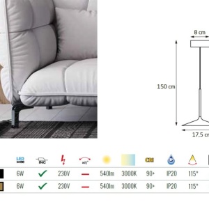 Pendul LED design modern HANA auriu - Img 3