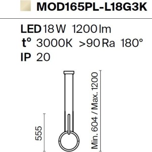 Pendul LED design modern Node auriu 212352 universul-luminii.ro