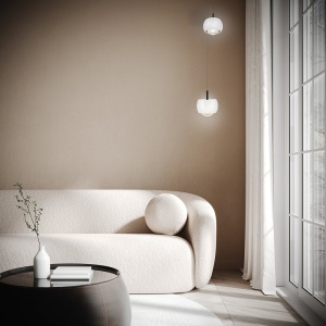 Pendul LED design modern ROLLER alb - Img 2