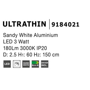 Pendul LED design modern ULTRATHIN alb NVL-9184021 - Img 3