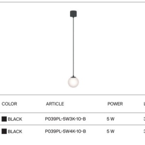 Pendul LED design tehnic Luna negru, 4000K 178412 universul-luminii.ro
