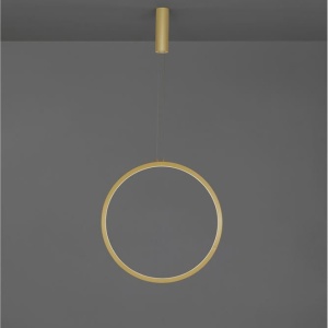 Pendul LED dimabil design modern Change auriu 60cm - Img 2