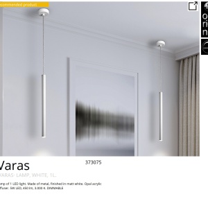 Pendul LED dimabil design modern minimalist Varas alb SV-373075 73012 universul-luminii.ro
