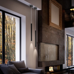 Pendul LED dimabil design modern minimalist Varas negru SV-373067 - Img 2