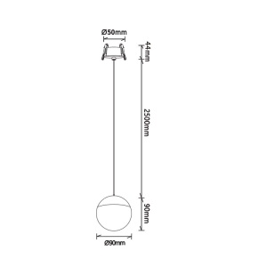 Pendul LED incastrabil design minimalist, KILDA alb MA-8435 - Img 4