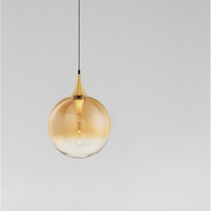 Pendul LED modern, Metal, Sticla, Champaign, ORENDA 168562 universul-luminii.ro