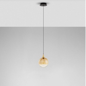 Pendul LED modern, Metal, Sticla, Champaign, ORENDA 245222 universul-luminii.ro