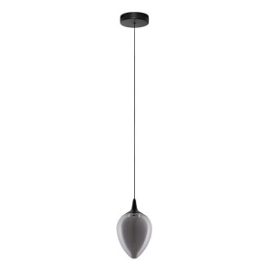 Pendul LED modern, Metal, Sticla, Fumuriu, Nali