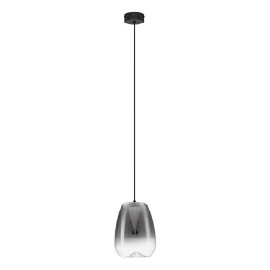 Pendul LED modern, Metal, Sticla, Gri Fumuriu, OBLO