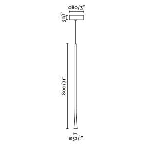 Pendul LED stil minimalist DIANA 80 auriu - Img 6