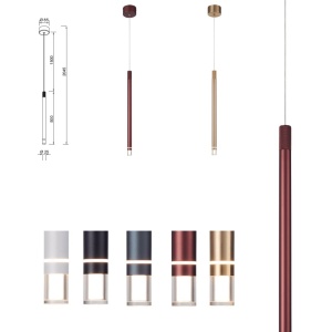 Pendul LED stil minimalist MOANA auriu roze MA-8973 171192 universul-luminii.ro