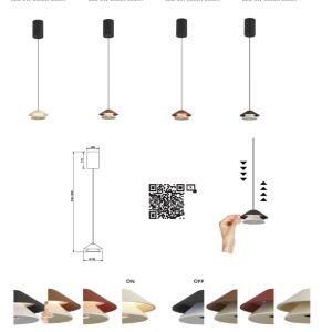 Pendul LED stil minimalist PICCOLA alb MA-9030 - Img 2