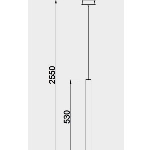 Pendul LED tubular design modern minimalist CALA negru 131922 universul-luminii.ro