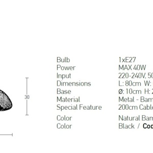 Pendul, lustra design modern Wendy natur 118182 universul-luminii.ro