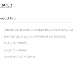 Pendul, Lustra LED design modern decorativ CRATER 152082 universul-luminii.ro
