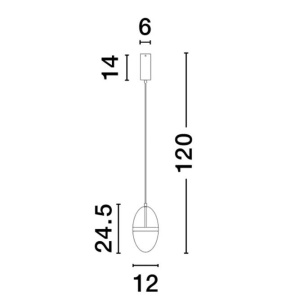 Pendul, Lustra LED design modern Egna 12cm 147972 universul-luminii.ro