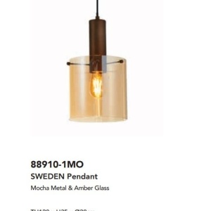 Pendul, Lustra suspendata moderna Sweden moca, chihlimbar 137022 universul-luminii.ro