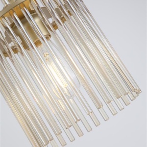 Pendul metal auriu, tije din sticla Swizzle 622822 universul-luminii.ro