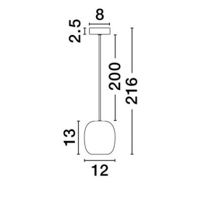 Pendul minimalist metal negru MARLIN 625882 universul-luminii.ro