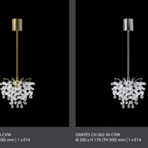 Pendul modern cristal Bohemia design LUX GRAPES - Img 3