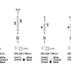 Pendul modern, iluminat LED ULTRATHIN SP1 SMALL SQUARE BIANCO 194189 - Img 3