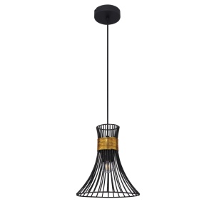 Pendul modern metalic negru-auriu diam. 22cm PURRA 54814H GL 50682 universul-luminii.ro