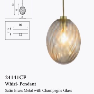 Pendul sticla champagne Whirl 621352 universul-luminii.ro