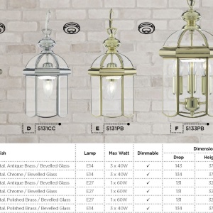 Pendul stil traditional Lanterns crom 5131CC SRT - Img 6