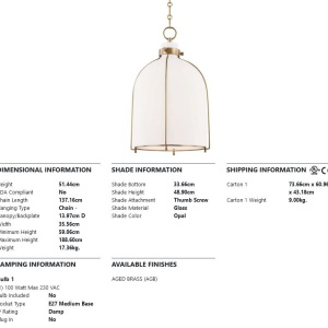 Pendul sub forma de cupola, desing LUX, ELDRIDGE 219282 universul-luminii.ro