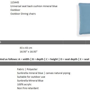 Perna decorativa LUX 43x43cm, albastru 115445 HZ - Img 4