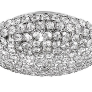 Plafonier cristal Venezian diam.38cm KING PL5 CROMO 075419