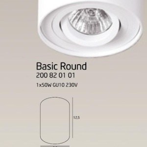 Plafonier, Spot aplicat alb, diam.9,5cm, BASIC ROUND C0067 MX 44212 universul-luminii.ro