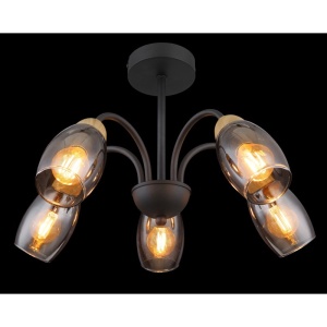 Plafoniera 5L design modern Gerly negru 135162 universul-luminii.ro