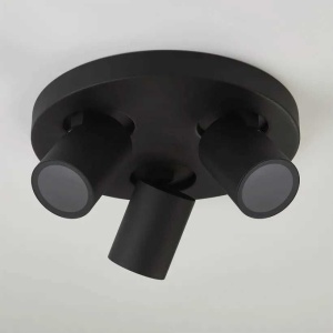 Plafoniera baie cu 3 spoturi directionabile Selene, negru 116402 universul-luminii.ro