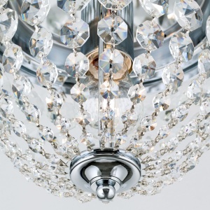 Plafoniera cristal Asfour design elegant lux PLAFOND D-26cm crom 156612 universul-luminii.ro