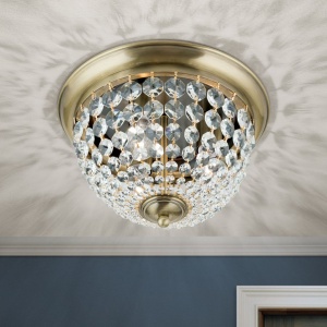 Plafoniera cristal Asfour design elegant lux PLAFOND D-35cm alama 156632 universul-luminii.ro