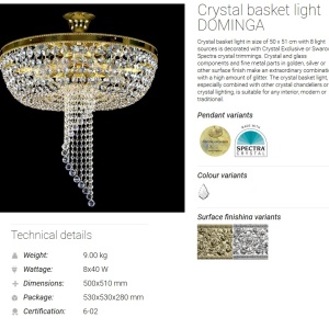 Plafoniera Cristal Bohemia Exclusive diametru 50cm Dominga CE 42232 universul-luminii.ro