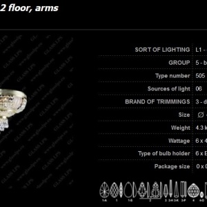 Plafoniera cristal Bohemia, L15 505/06/3; F 2 floor, arms 175552 universul-luminii.ro