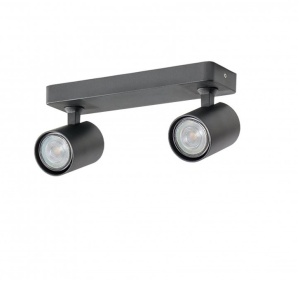 Plafoniera cu 2 spoturi directionabile de tavan/plafon EXO 2 neagra ZZ AZ3195