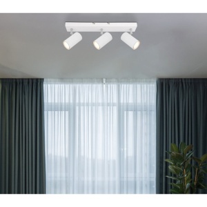 Plafoniera cu 3 spoturi directionabile design modern ROBBY alb 114262 universul-luminii.ro