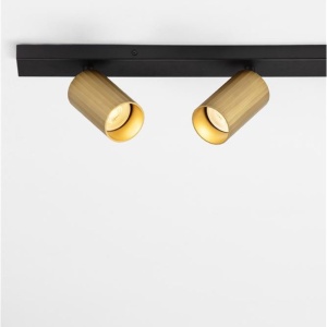 Plafoniera cu 3 spoturi GU10 ZELOS negru/ auriu 630832 universul-luminii.ro