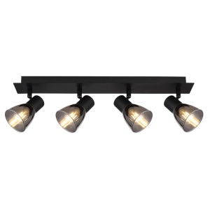 Plafoniera cu 4 spoturi directionabile design modern CLAUDE negru 210682 universul-luminii.ro